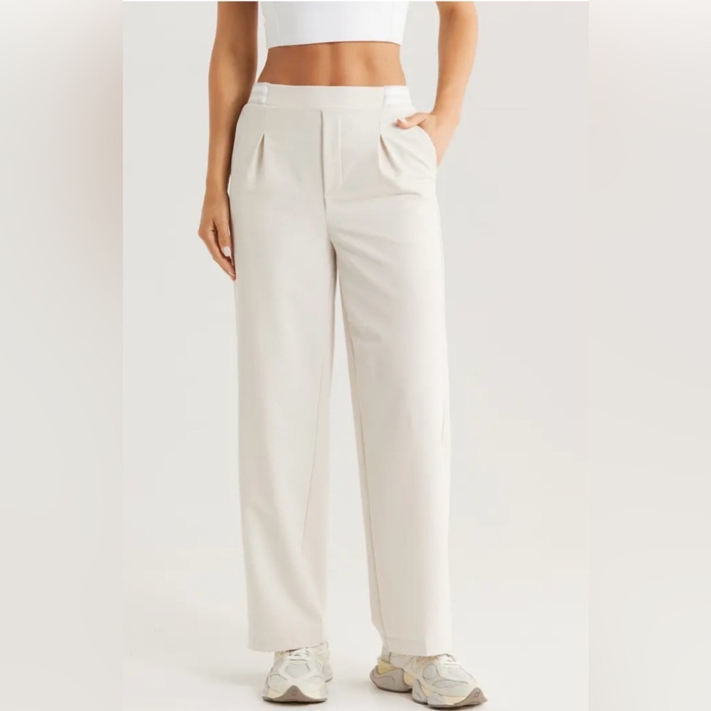 Recess Pickleball X Zella Volley High Waist Pants M Grey Moonbeam Elastic Waist